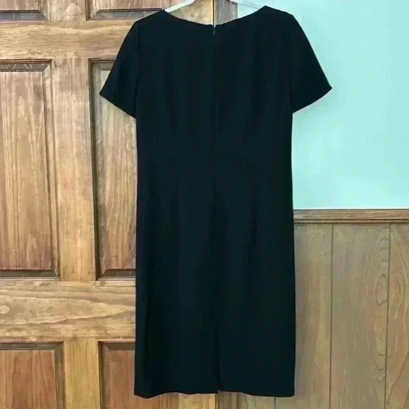 Ellen Tracy Black Dress Short Sleeves Size 4 - Picture 5 of 11